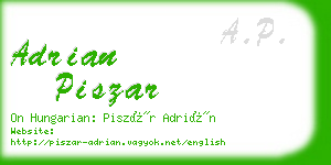 adrian piszar business card
